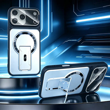 🛡️ All-in-One iPhone Case – Lens Protector + Hidden Stand, Slim & Functional