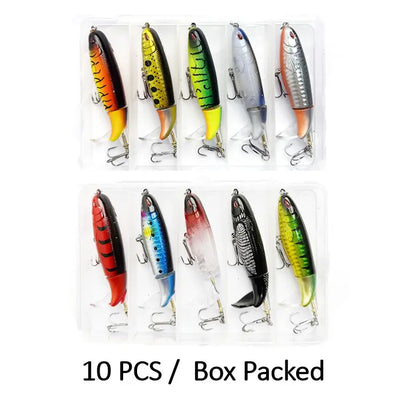 5/10pcs 🎣 Realistic ABS Fishing Lure – 13.5g Simulation Bait with 360° Spinner, Balanced Casting for Any Water