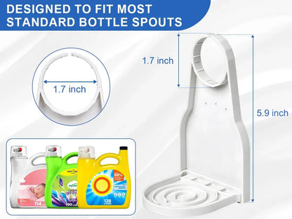 Laundry Detergent Dispenser Cup Holder | No-Drip, Easy Press, Built-In Tray