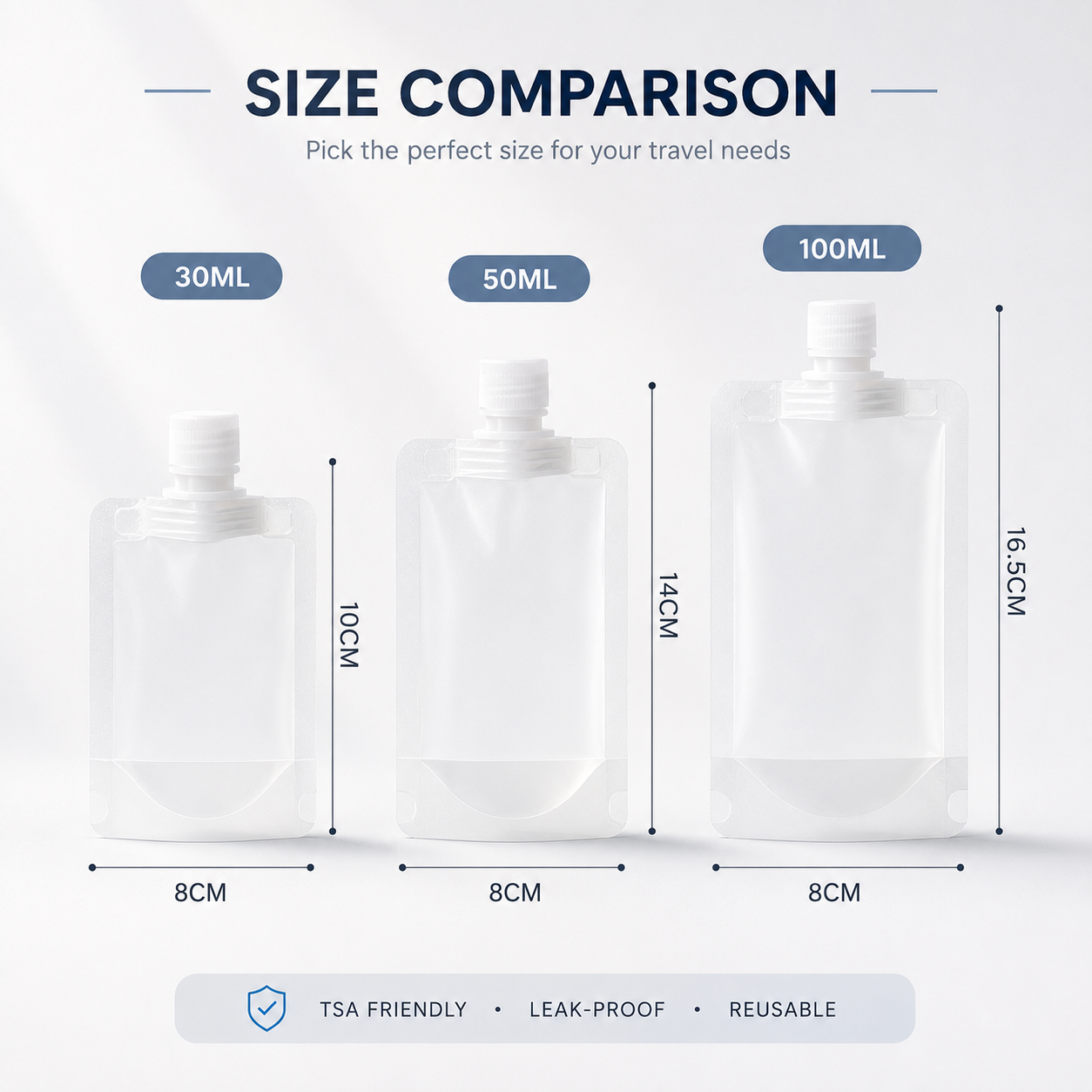 Reusable Leakproof Travel Packing Bags