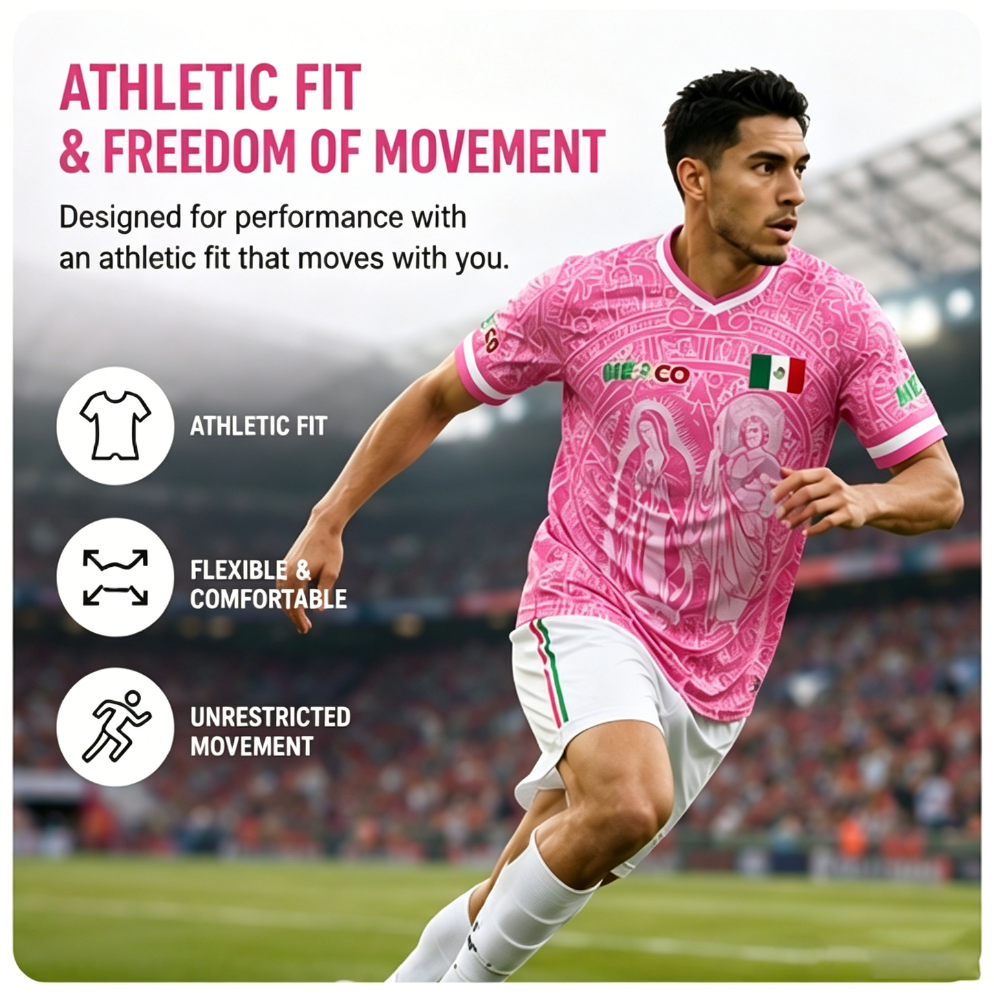 ⚡️Flash Sale｜Men's Light Pink Virgencita & San Juditas Mexico 2026 Soccer Jersey