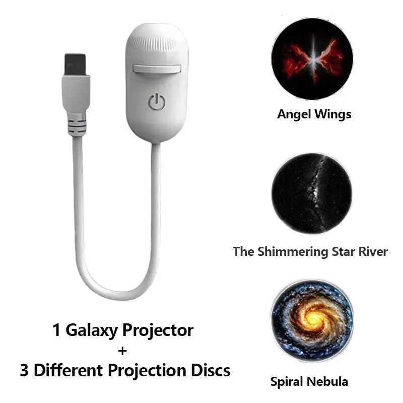 🌌2-in-1 Galaxy Projector & Warm Night Light – USB Starry Sky Lamp