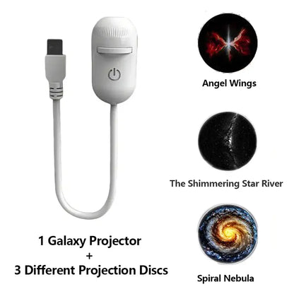🌌2-in-1 Galaxy Projector & Warm Night Light – USB Starry Sky Lamp