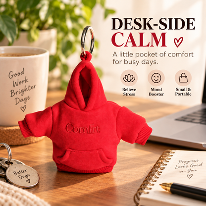 🔑 Stress-Relief Hoodie Charm – Portable Clip-On Keychain, Stylish & Multi-Use Gift Idea