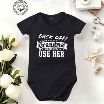 🔥Hot Sale 49% off🌟👶 "Back Off! I Have a Crazy Grandpa" Cute Cotton Baby Bodysuit(💥Buy 3 Get 1 Free 🛒Free Shipping)