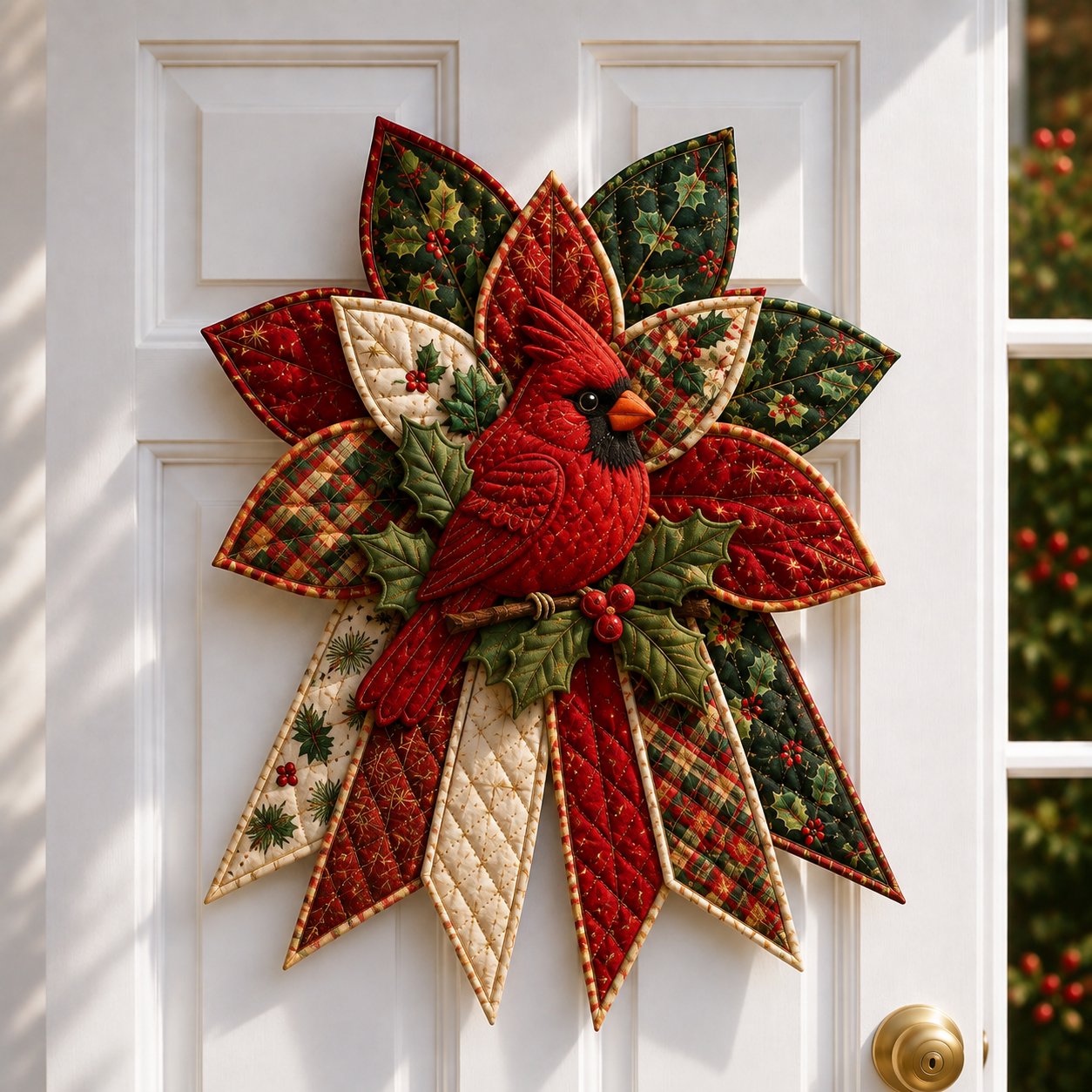 🎄 Oversized Christmas Quilted Door Hanger DIY Sewing Kit (23–25") 🪡