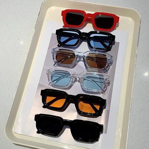 🕶️🔆 Vintage Rectangle Frame Sunglasses for Men & Women with UV400 Protection