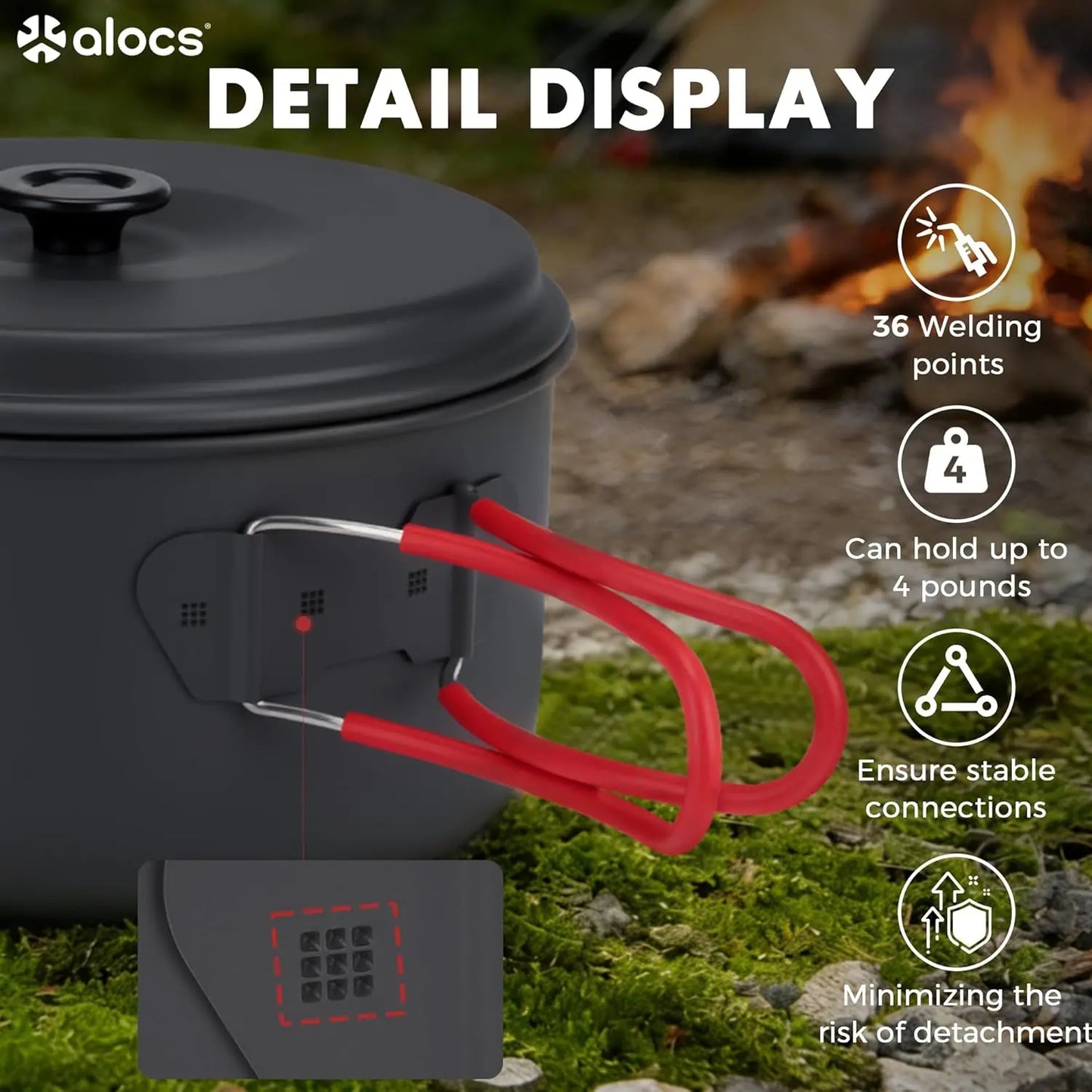 🔥HOT SALE 49% OFF🍳2026 Pro Outdoor Camping Cookware: 3-in-1 Ultra-Light Pots, Pans & Kettle Set! 🏕️🛒