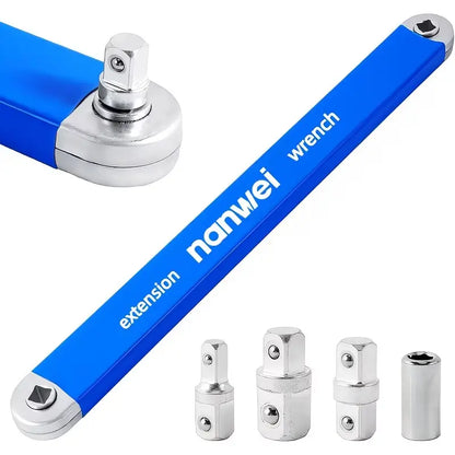 Offset Extension Wrench – Impact Ready with 1/4", 3/8" & 1/2" Adapters