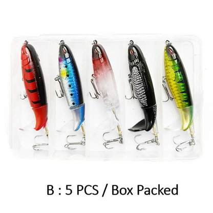 5/10pcs 🎣 Realistic ABS Fishing Lure – 13.5g Simulation Bait with 360° Spinner, Balanced Casting for Any Water