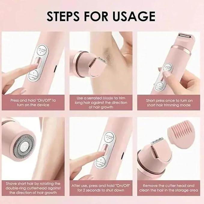 🎁🌸 2-in-1 Electric Lady Shaver – Smooth, Gentle & Cordless Comfort ✨