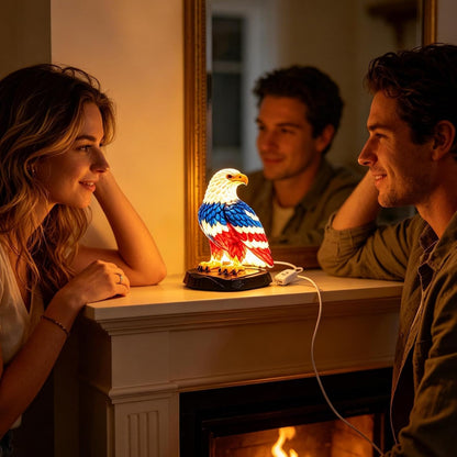 ⚡️Independence Day 49% OFF🦅🌙U.S. 250th Eagle Stained Glass Table Lamp✨