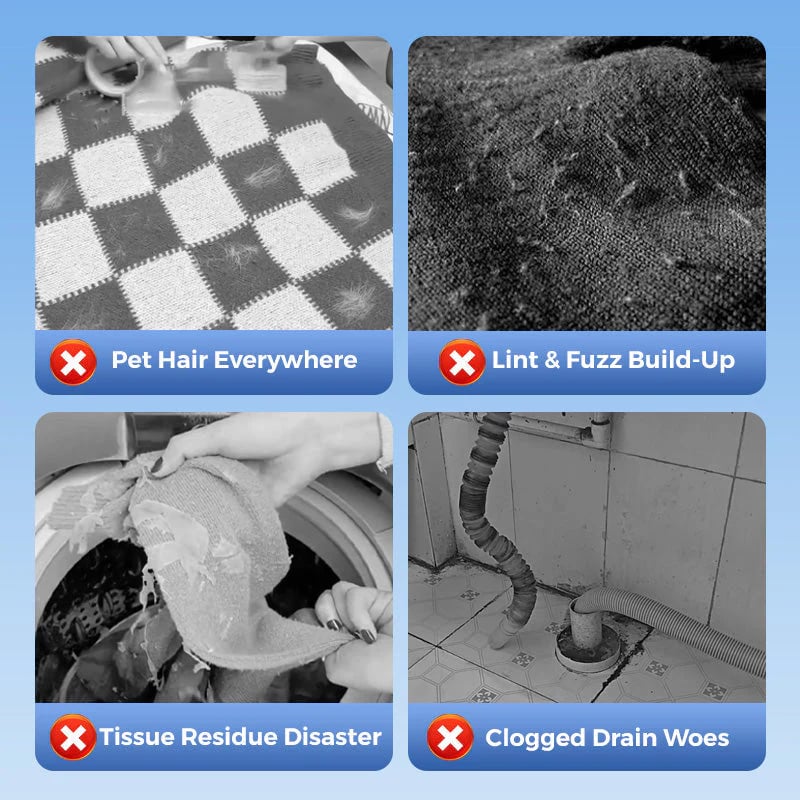 🧼 Floating Lint Mesh Bag – Catches Hair & Lint, Reusable & Protects Washing Machine/Drain 🚿