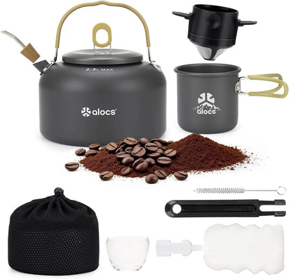 🔥HOT SALE 49% OFF🍳2026 Pro Outdoor Camping Cookware: 3-in-1 Ultra-Light Pots, Pans & Kettle Set! 🏕️🛒