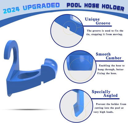Swimming Pool Pipe Holders with Cable Ties & Hose Clamps