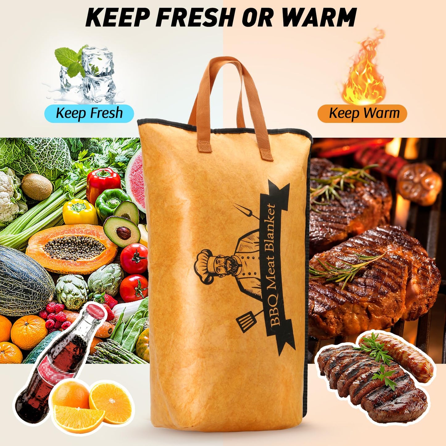 🔥 Elevate Your BBQ Game - ✨ BBQ Blanket for Resting Meat - Keep Your Meat Juicy, Tender, and Full of Flavor! 🍖
