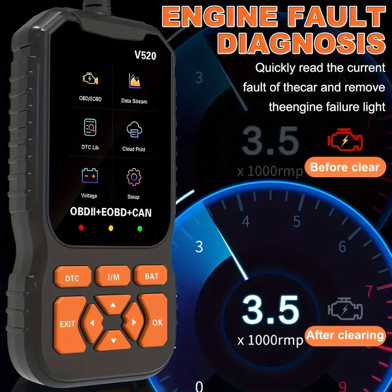 🔍 Check Engine Scanner – Live Data + Cloud Print