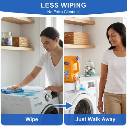 Laundry Detergent Dispenser Cup Holder | No-Drip, Easy Press, Built-In Tray