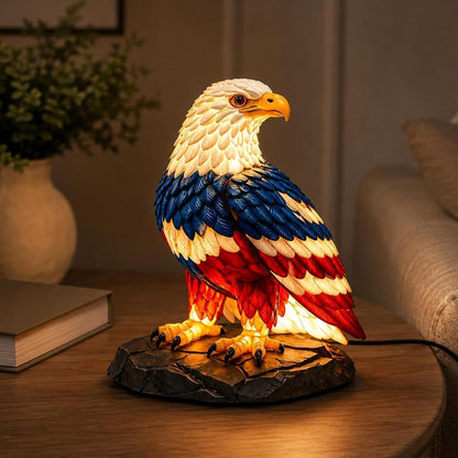 ⚡️Independence Day 49% OFF🦅🌙U.S. 250th Eagle Stained Glass Table Lamp✨