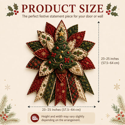 🎄 Oversized Christmas Quilted Door Hanger DIY Sewing Kit (23–25") 🪡