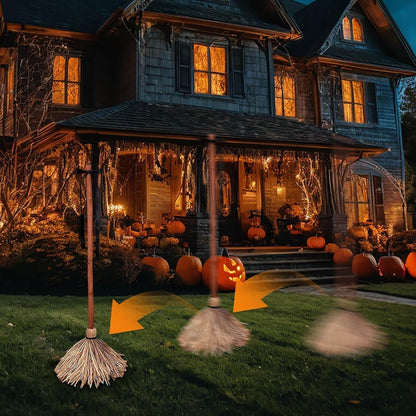 Self-Moving Halloween Witch Broom: Motion-Activated Spooky Decor