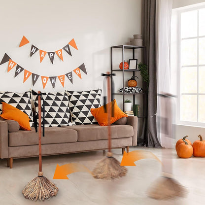 Self-Moving Halloween Witch Broom: Motion-Activated Spooky Decor