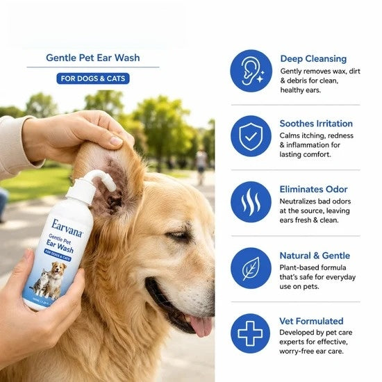 Gentle Pet Ear Cleaner Solution for Dogs & Cats