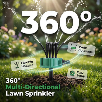 360° Flexible Garden Sprinkler with Adjustable Multi-Directional Water Spray