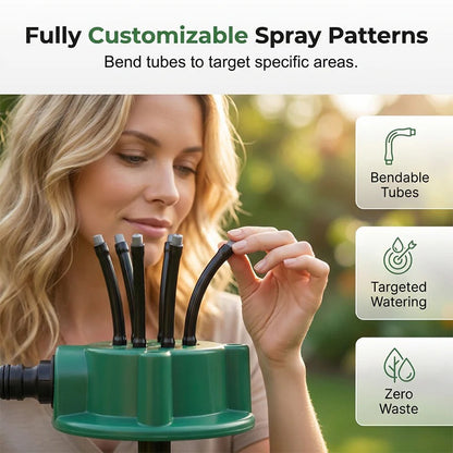 360° Flexible Garden Sprinkler with Adjustable Multi-Directional Water Spray