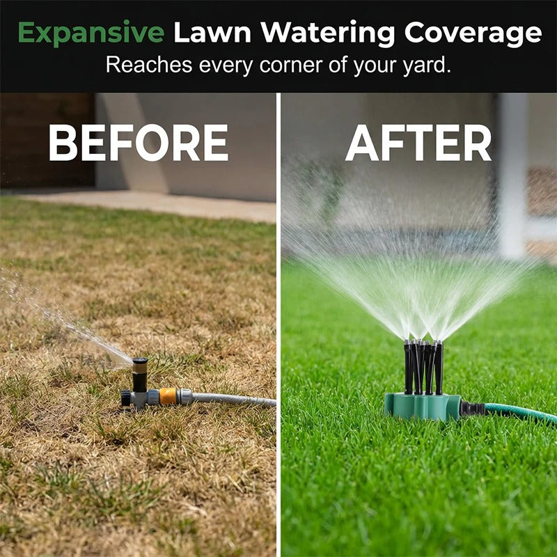 360° Flexible Garden Sprinkler with Adjustable Multi-Directional Water Spray