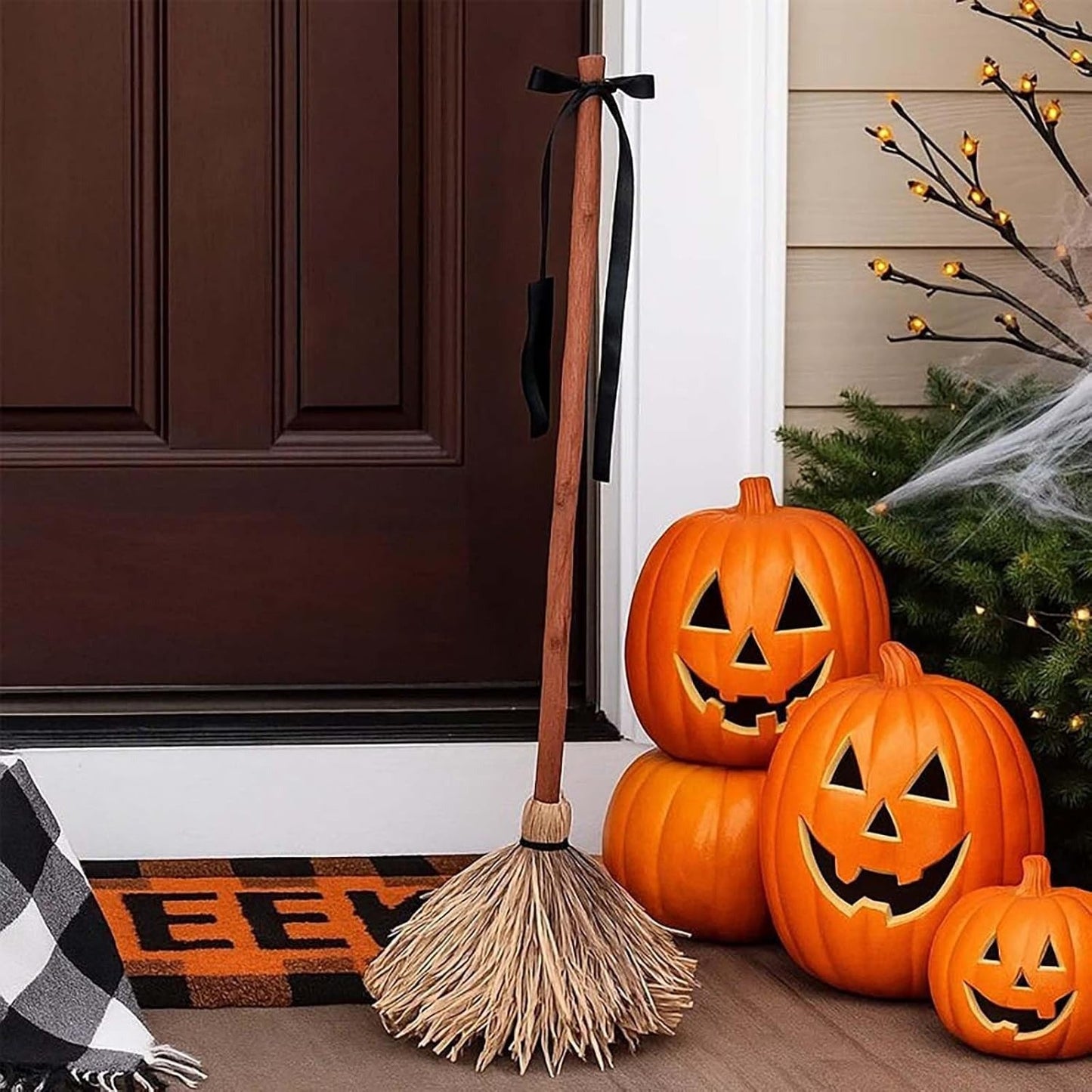 Self-Moving Halloween Witch Broom: Motion-Activated Spooky Decor
