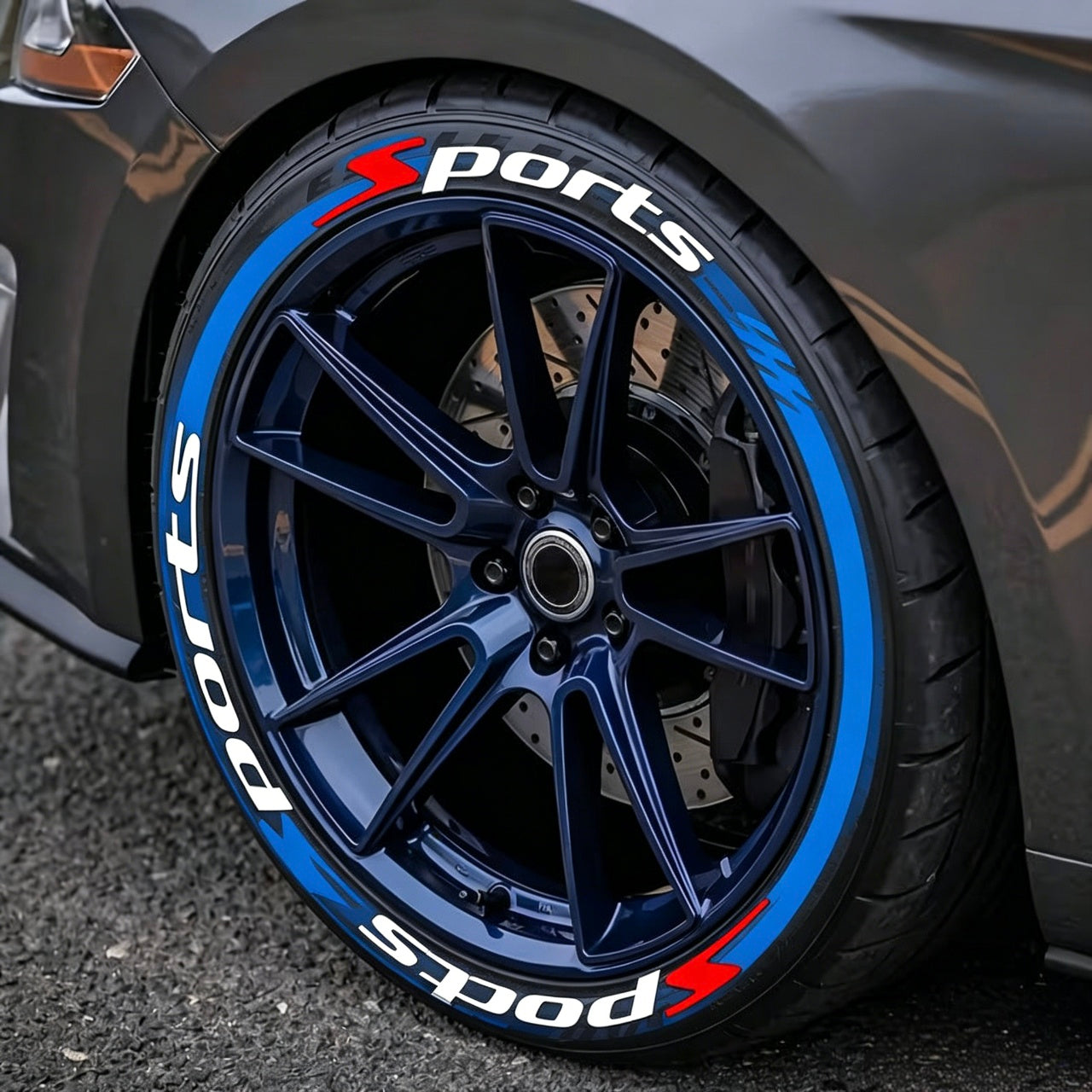 🔥 8PCS 3D Tire Lettering Stickers – Thickened Wheel Sidewall Decals for Cars & Motorcycles