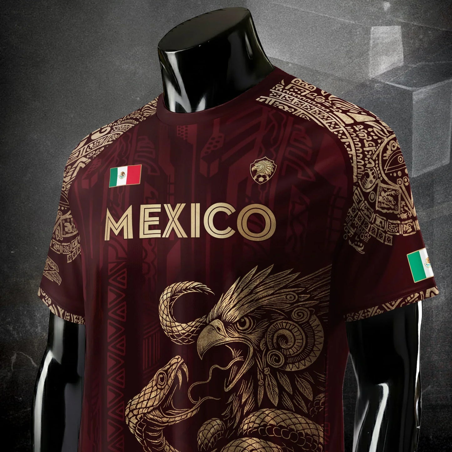 ⚽ 2026 Mexico Burgundy Sports Tee