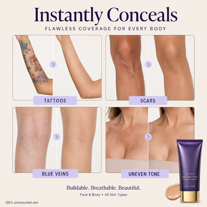 🎨 Body Makeup Perfector 3.5oz – Full Coverage for Scars, Veins, Spots & Tattoos