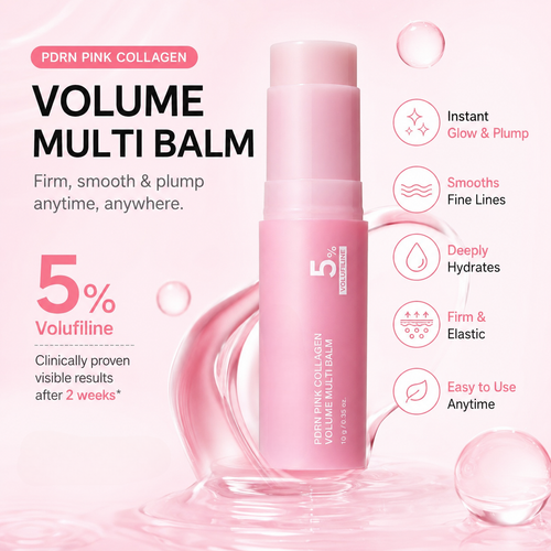 ✨ Pink Collagen Volume Stick | PDRN, Volufiline & NAD – Eyes, Neck, Lips & More
