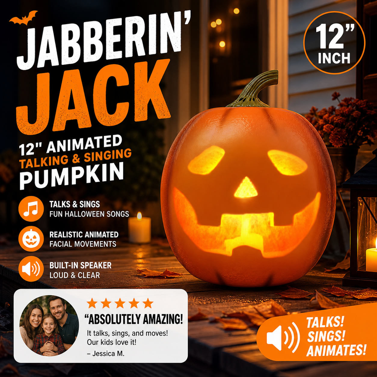 🎁Animated pumpkin that talks and sings