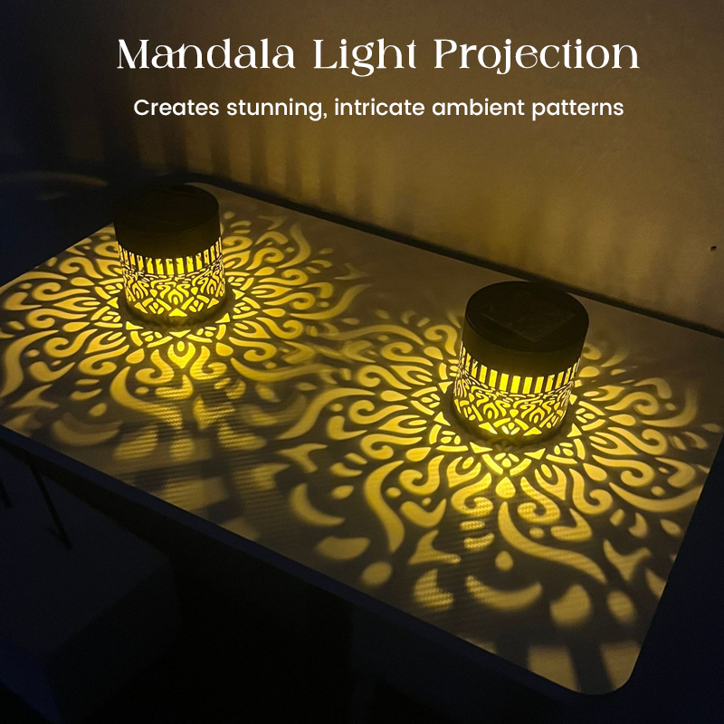 🌞 49% OFF🎁Solar Mandala Light – Stunning Pattern Projection, 2-in-1 Floor & Wall Design & IP65 Waterproof Auto On/Off 🌿