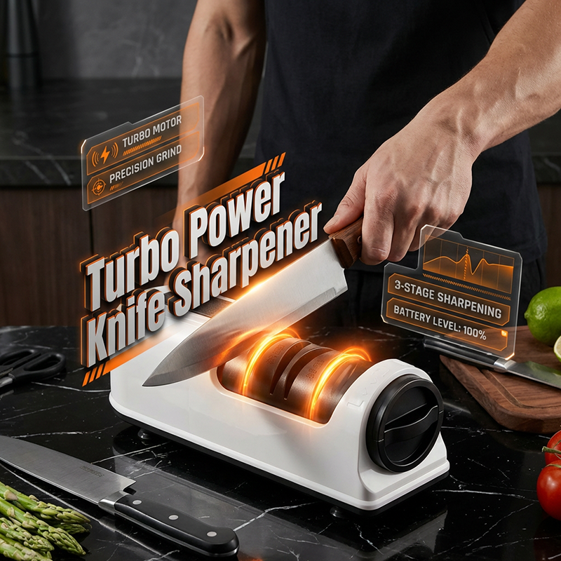 🔪50% OFF TODAY⚡ 3-Stage Electric & Manual Knife Sharpener