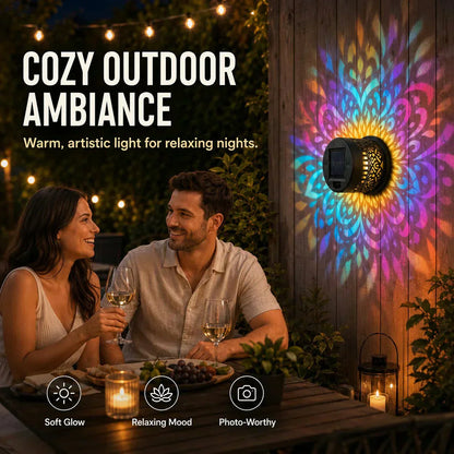 🌞 49% OFF🎁Solar Mandala Light – Stunning Pattern Projection, 2-in-1 Floor & Wall Design & IP65 Waterproof Auto On/Off 🌿