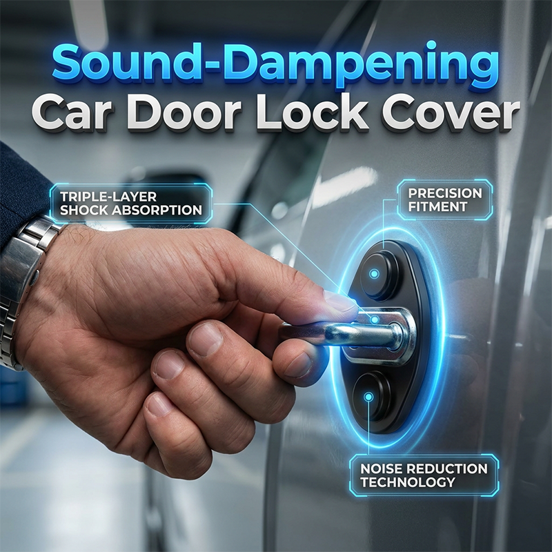 Car Door Lock Cover – Noise-Dampening & Rust-Proof Striker Protector