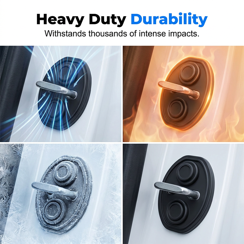 Car Door Lock Cover – Noise-Dampening & Rust-Proof Striker Protector