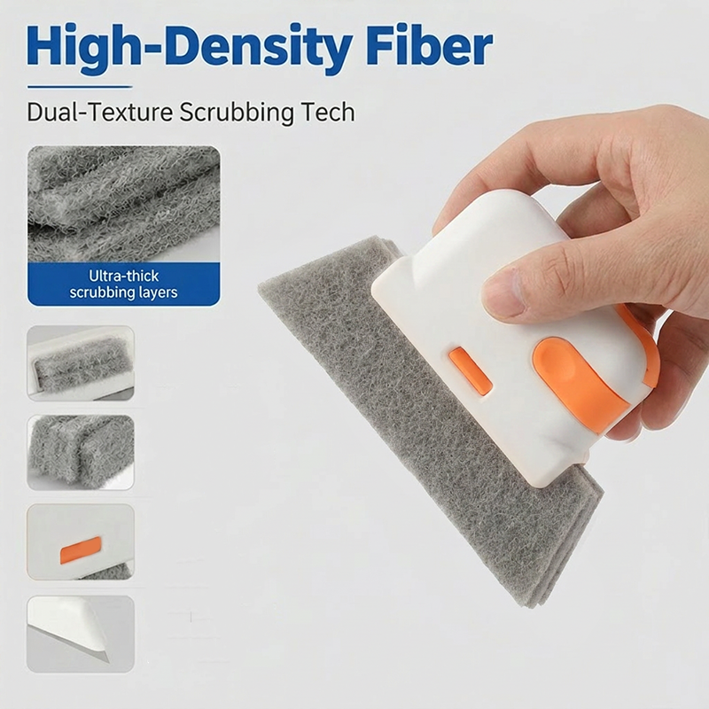 3-in-1 Window Track Deep Cleaning Tool – Scrub, Brush & Clean Tight Gaps