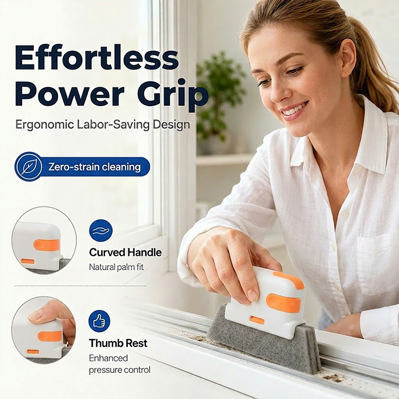3-in-1 Window Track Deep Cleaning Tool – Scrub, Brush & Clean Tight Gaps