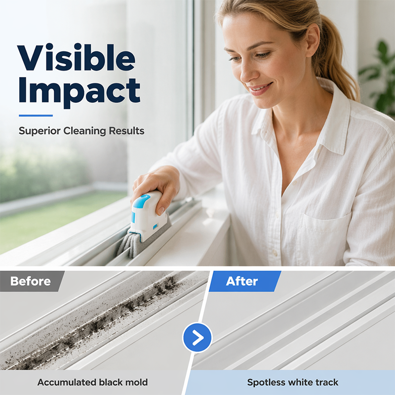 3-in-1 Window Track Deep Cleaning Tool – Scrub, Brush & Clean Tight Gaps