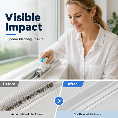 3-in-1 Window Track Deep Cleaning Tool – Scrub, Brush & Clean Tight Gaps