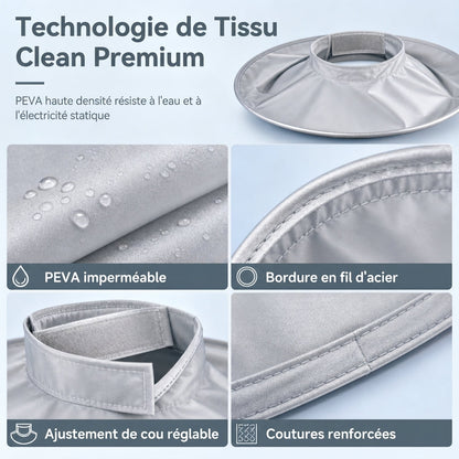 🧔 Reusable Barber Cape – Waterproof Hair Catcher Bib, Large Coverage for Salon & Household Cuts