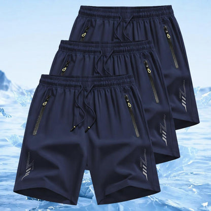 🔥Men’s 3-Pack Lightweight Active Dry-Fit Shorts | Breathable Gym & Lounge Wear with Pockets
