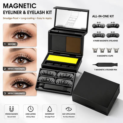 3-in-1 Eyeliner & Lash Stamp Kit – Wing, Bottom Lashes & Liner, Waterproof, Beginner-Friendly
