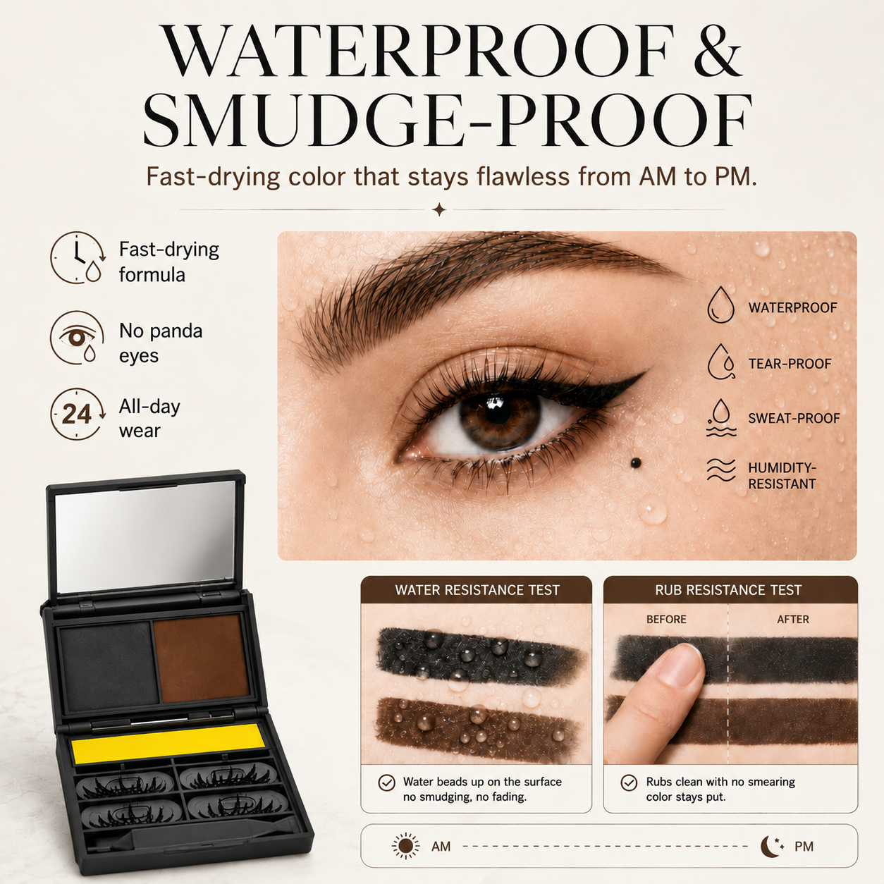 3-in-1 Eyeliner & Lash Stamp Kit – Wing, Bottom Lashes & Liner, Waterproof, Beginner-Friendly