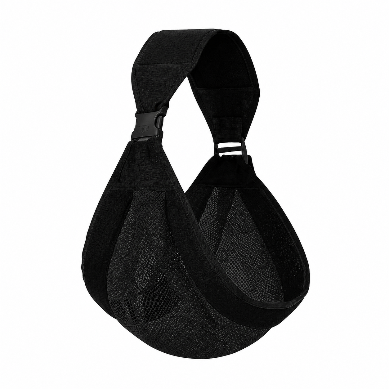 🌬️Adjustable One-Shoulder Strap – Breathable mesh hip belt, unisex fit.